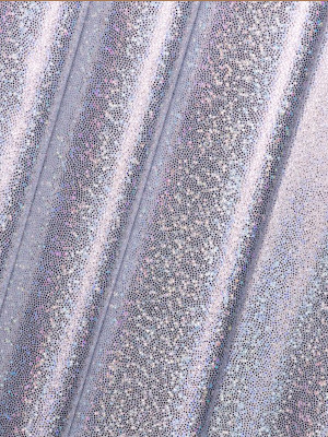 Hologramos lycra anyag - SILVER
